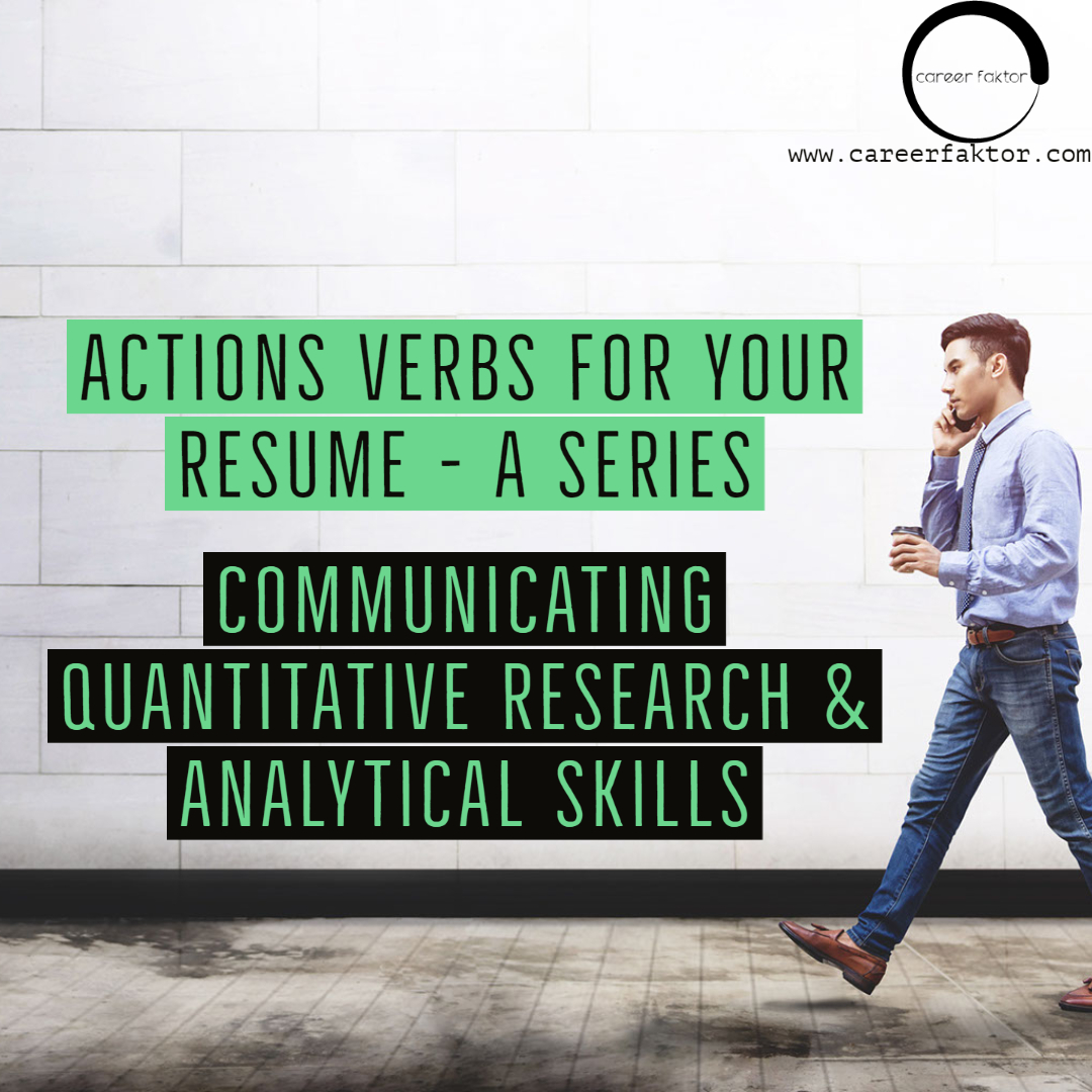 ACTIONS VERBS FOR YOUR RESUME SERIES COMMUNICATING QUANTITATIVE 