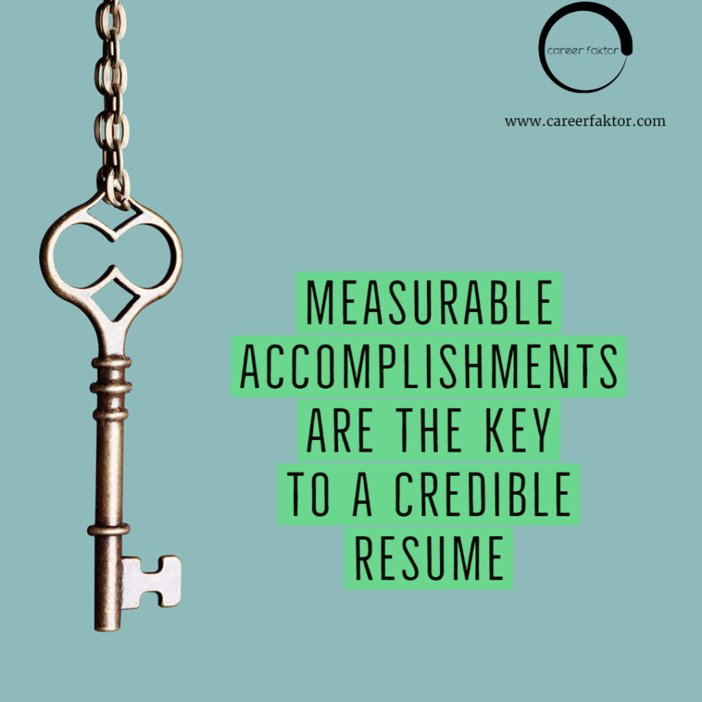 measurable accomplishments.