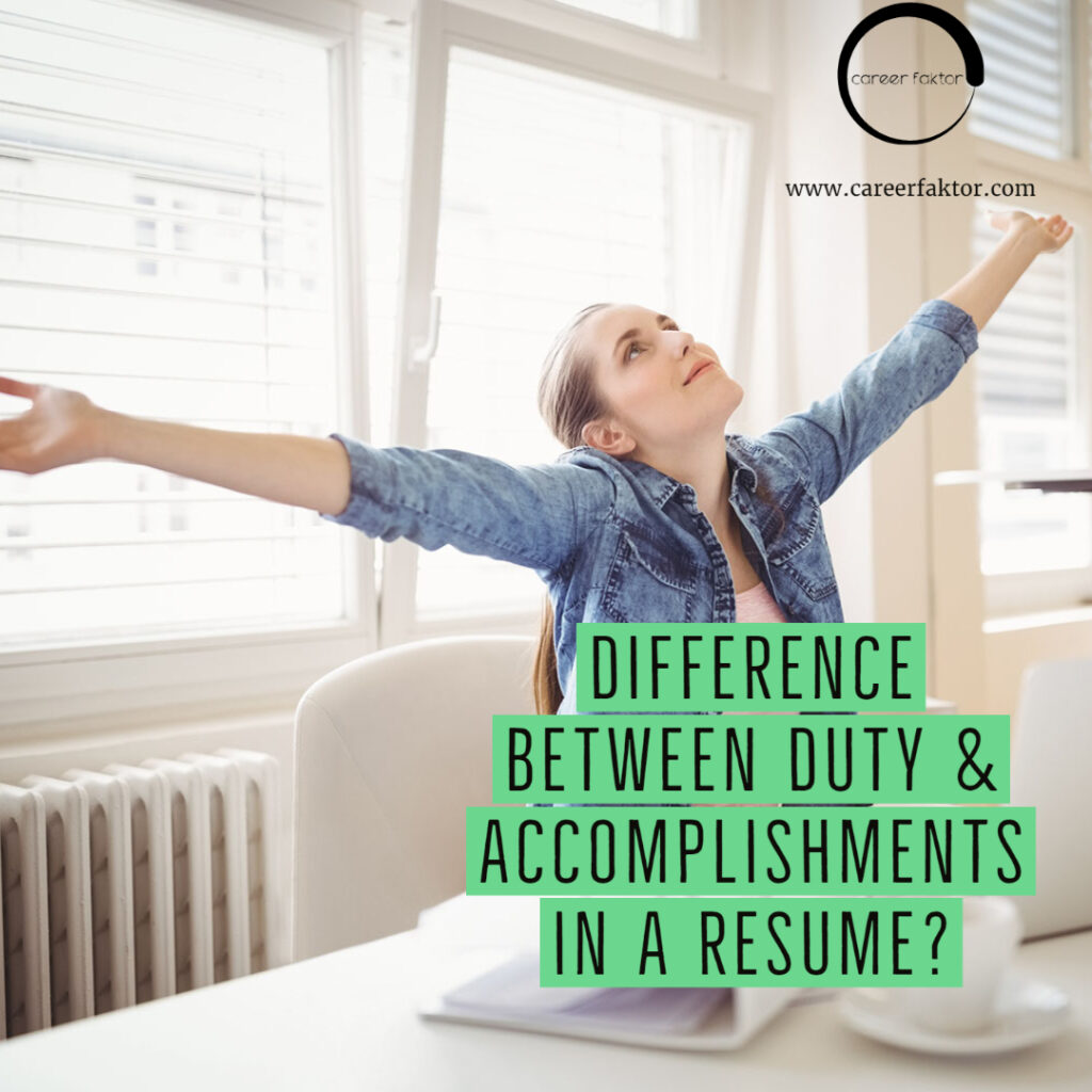 accomplishments in a resume